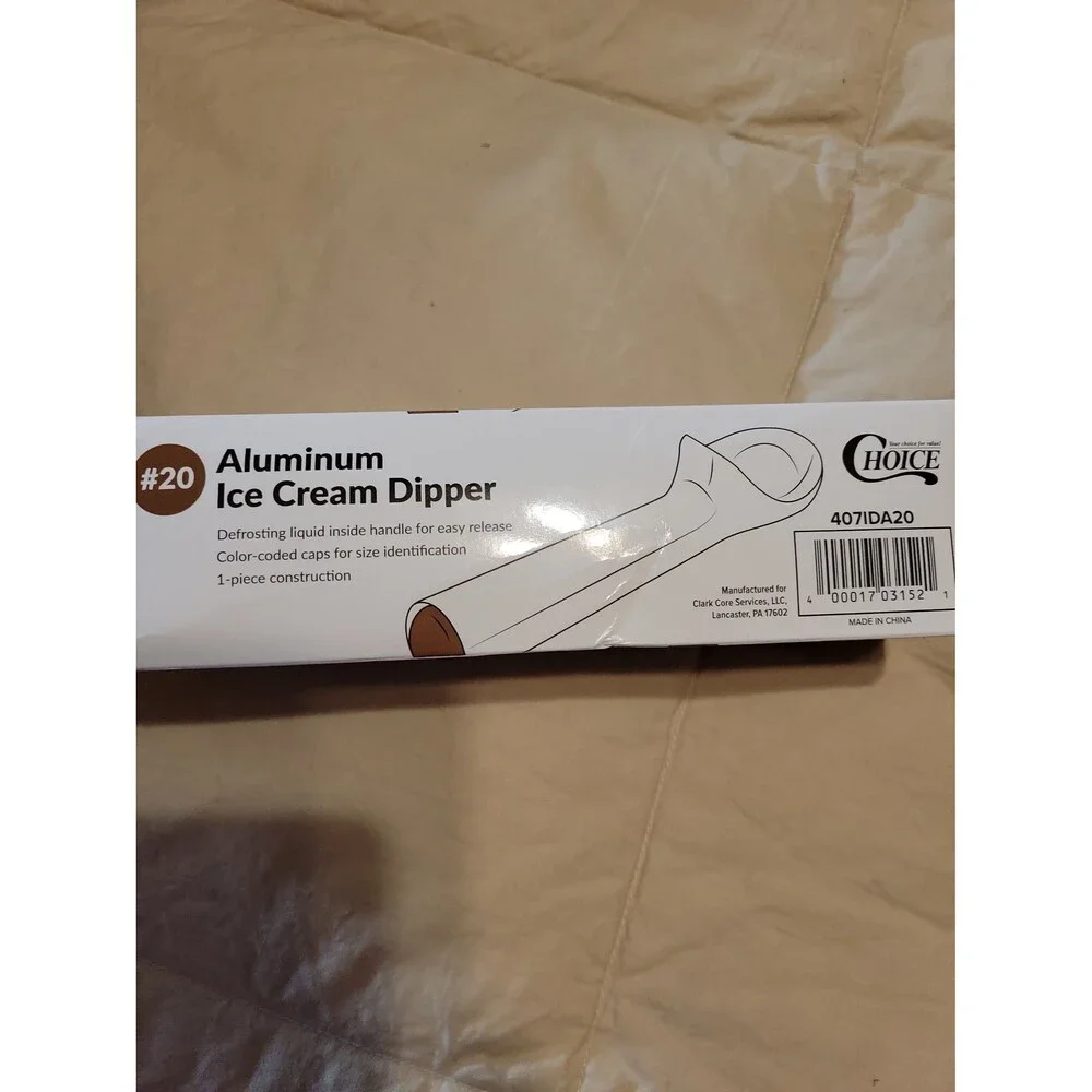 Choice #20 Ice Cream Scoop defrosting liquid inside handle for easy release 2 oz